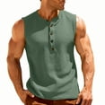 thumbnail image 5 of Busydd Tank Tops Men Fashion Ribbed Solid Color Tank Tops Casual Comfortable Round Neck Button Men's Tank Tops 2XL, 5 of 7