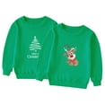 thumbnail image 4 of Godderr 1-16 Years Old Christmas Printing Sweatsuit for Boys Girls,Toddler Kids Long Sleeve Shirt Tops,Green Crew Neck Sweatshirt,Spring Fall Pullover Top, 4 of 4