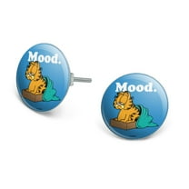 Garfield Mood Novelty Silver Plated Stud Earrings
