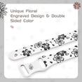 thumbnail image 3 of VeveXiao Floral Engraved Band Compatible with Apple Watch Band 40mm 41mm 38mm 42mm 44mm 45mm 49mm, Designer Soft Silicone Cute sakura Strap for iWatch Series SE Ultra 9 8 7 6 5 4 3 2 1, 3 of 7