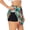 Black, variant on 's Colorful Hawaii Palms for a double-layer running short for women, perfect for gym, tennis, and more, featuring a convenient pocket.
