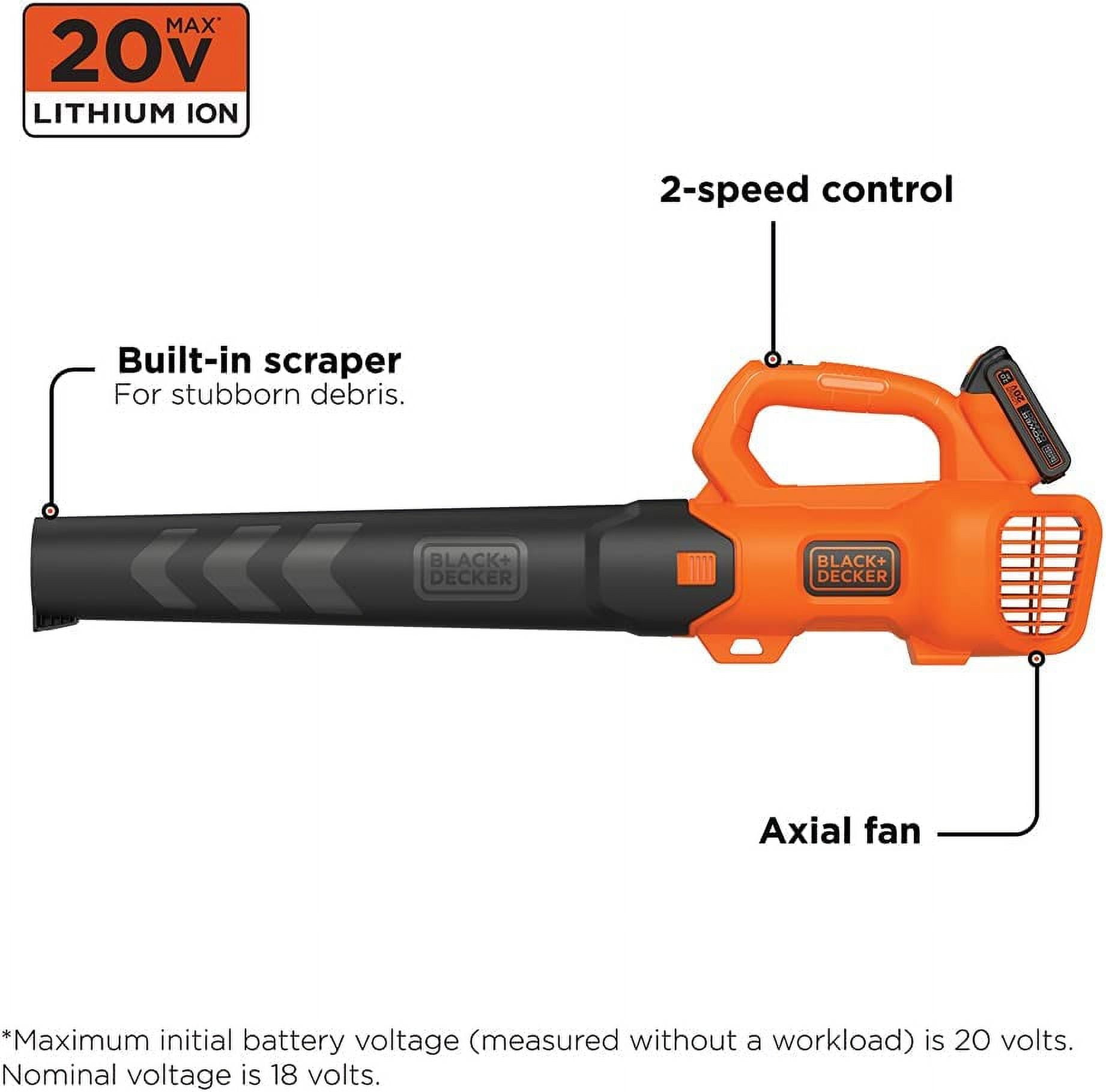  beyond by BLACK+DECKER 20V MAX* Cordless Leaf Blower - Leaf  Blower Kit - Axial, Battery and Charger Included - Lawn Tools (Model  Number: BCBL700D1AEV) : Everything Else