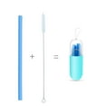 thumbnail image 1 of MYG Pailles en Silicone Réutilisables Pliables Portables pour Extérieur avec Brosse de Nettoyage, 1 of 5