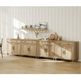 thumbnail image 2 of Oak Buffet Cabinet with with Storage Cabinets, Modern Farmhouse Kitchen Storage Cabinets 8 Doors and 4 Drawers, 134 inch, 2 of 6