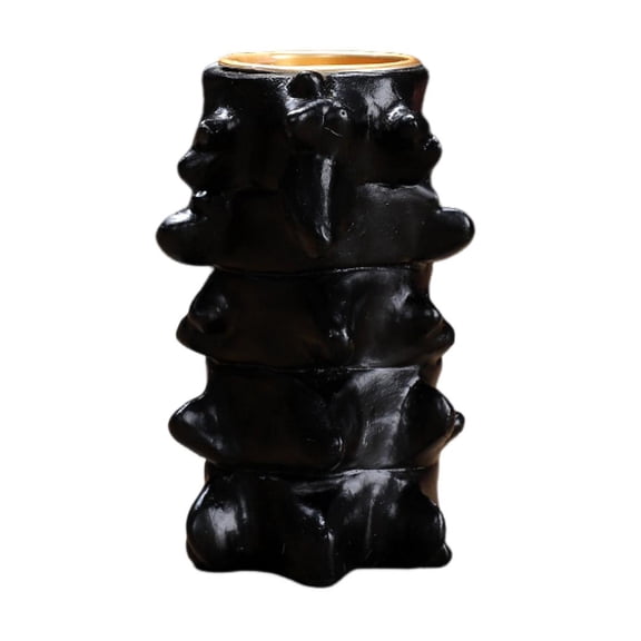 OIUR Halloween Candle Holder Spooky Resin Grim Reaper Skeleton Human Organ Statue Tabletop Tea Light Holder for Home Office Kitchen Mantel Decor