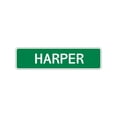 thumbnail image 1 of Harper Boys Children Name Letter Printed Plaque Decoration Label Indoor Outdoor Unique Wall Novelty Aluminum Metal Sign 4"x18", 1 of 1