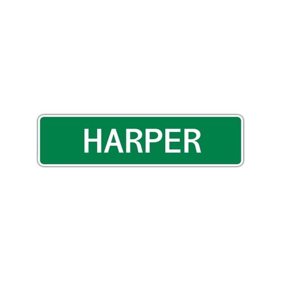 Harper Boys Children Name Letter Printed Plaque Decoration Label Indoor Outdoor Unique Wall Novelty Aluminum Metal Sign 4"x18"
