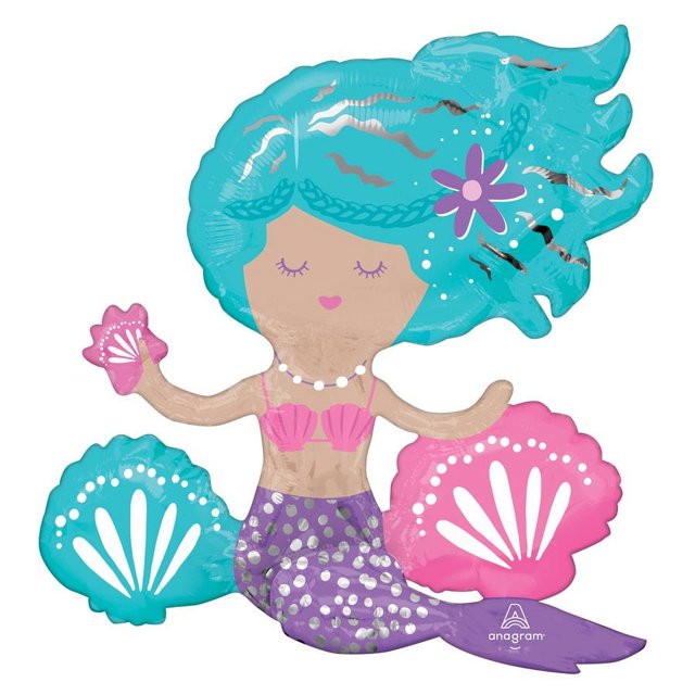 Shimmering Mermaid Foil Balloon - Perfect Party Decor with Extended Float Time