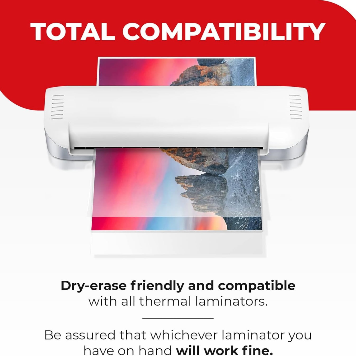 5MIL Thermal Laminating Sheets (225 Count) Letter, Photo, Card, Notecard, ID Badge and Business Card Sizes, Laminating Pouches, Compatible with Laminators, Crystal Clear Laminated Finish