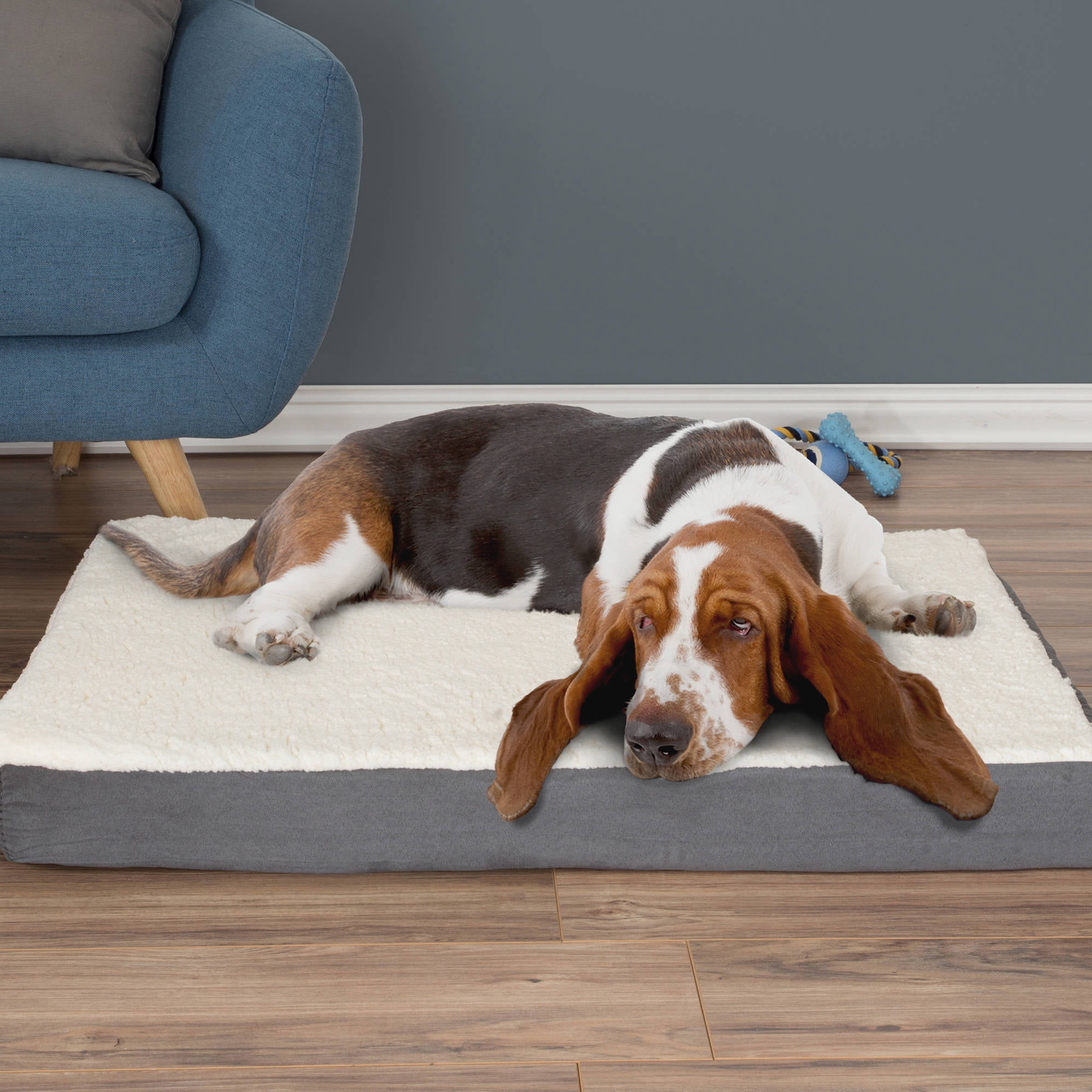 Orthopedic Dog Bed 2Layer 36x27Inch Memory Foam Pet Mattress with