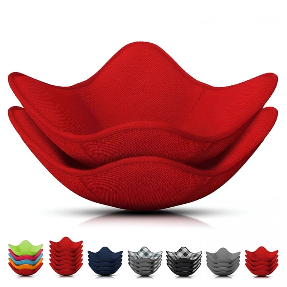 BPPEG 2 Pcs Microwave Bowl Cozy - 7.5" X 7.5" Microwave Bowl Holder for Hand Protection,Heat-Resistant Microfiber Fabric,Fits Most Bowls Up to 6.5" & Plates 7.1"