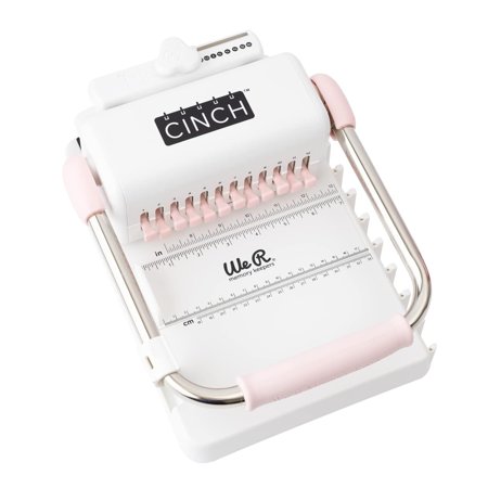 Cinch Book Binding Machine 2, Pink/White, Easy To Use Design with Slide Ruler, Compatible with Wire or Spiral Coils, Make Professional Books, Notebooks, Calendars and More