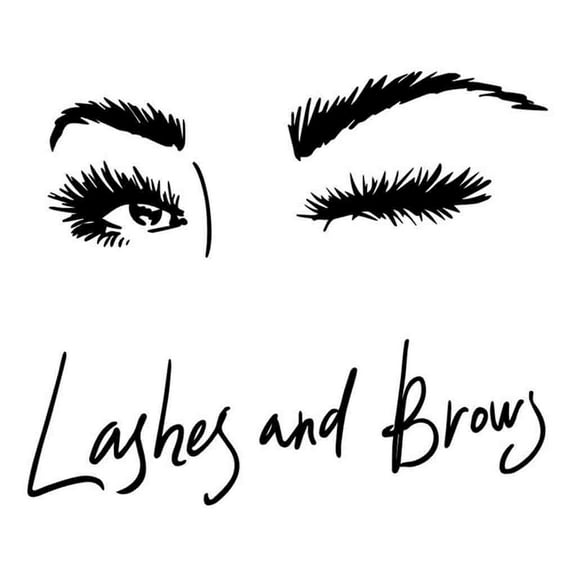 Dengmore Wall Art Sticker Eye Lashes Extensions Beauty Salon Wall Decor Eyebrows Make Up for Home Decor