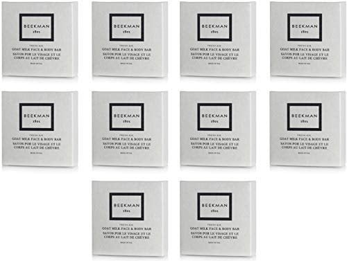 Beekman 1802 Fresh Air Goat Milk Bath Bar Boxed Soaps, 1.25 Ounce - Set of 10