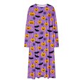thumbnail image 6 of SELONE Long Nightgowns for Women Long Sleeve Plus Size Halloween Pajamas Dress Pumpkin House Dress Party Nightwear, 6 of 8