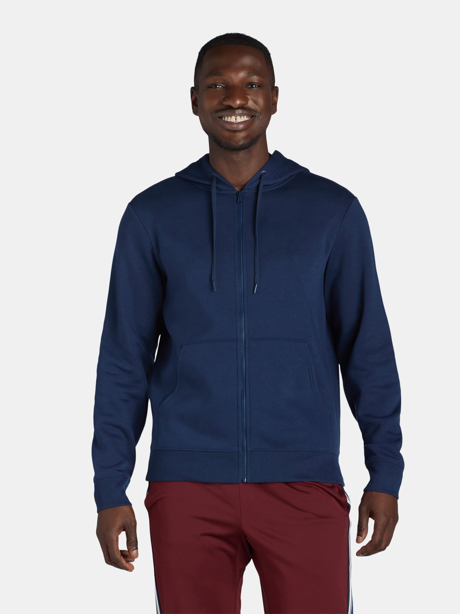 Athletic Works Men's and Big Men's Zip Up Fleece Hoodie Sweatshirt, Sizes S-5XLT