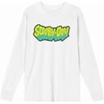 thumbnail image 4 of Scooby-Doo Logo Title Adult White Crew Neck Long Sleeve Tee-Medium, 4 of 6