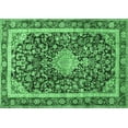 thumbnail image 1 of Ahgly Company Indoor Rectangle Medallion Emerald Green Traditional Area Rugs, 5' x 7', 1 of 4