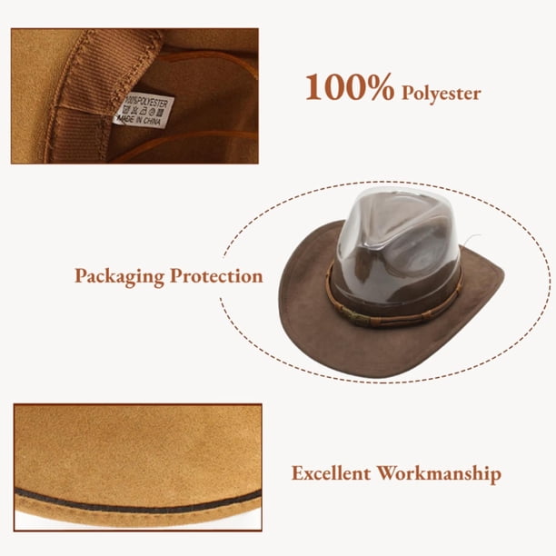 Suede Cowboy Hat for Women Men Western Cowgirl Rodeo Hat Outdoor Work Amazon.com: LIDHAY Cowboy Hat, Unisex Western Suede Hat  main image 2