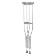 Lightweight Aluminum Crutches Pair, Adult, Medium, 5' 2"5' 10"  Height Adjustable Crutches  Includes Padded Underarm Cushions Max 220LB