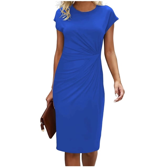 Kyusrd Robe Débardeur d'Été pour Femmes Robe Maxi Robe d'Été Décontractée Grande Taille Couleur Unie Sans Manches Col Rond