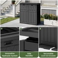 thumbnail image 6 of Uforic 66 Gallon Double Compartment Outdoor Trash Can, Waterproof Resin with Lid & Drip Tray, Black, 6 of 9