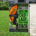 thumbnail image 2 of Flagwix Halloween Flag, Assuming I'm Just An Old Lady Was Your First Mistake Witch Halloween Decoration, Fall Decor, Canvas Double-sided Printed 12x18 Garden Flag, 2 of 4