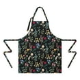 thumbnail image 2 of Pioneer Flower Floral Print Pattern Apron-Garden Aprons for Women with Pockets-Cotton Linen Waterproof Kitchen Cooking Gardening Aprons Adjustable for Kitchen,Cooking,BBQ and Salon 33x27 Inch, 2 of 7