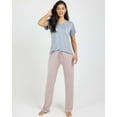 thumbnail image 6 of Real Essentials 2 Pack: Women's Pajama Set - Choose from Short Sleeve with Pocket or Long Sleeve without Pocket, 6 of 7