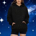thumbnail image 3 of FchengtaiS Unisex Sparkly Glitter Print Hoodies Long Sleeve Hooded Sweatshirt Casual Fashion Bling Shimmery Pullover Tops, 3 of 7