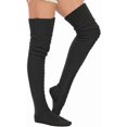 thumbnail image 4 of QIANJIA Women's Cable Knitted Thigh High Boot Socks Extra Long Winter Stockings Over Knee Leg Warmers, 4 of 5