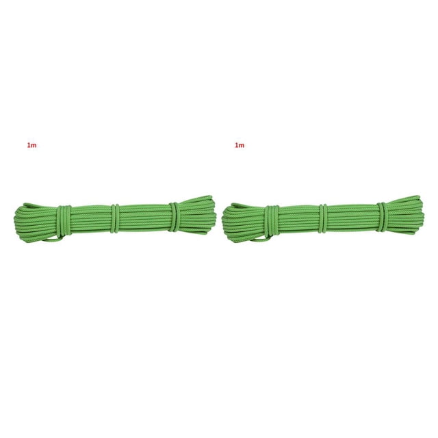Eigraketly Cuerda de escalada portátil Cuerda de descenso antideslizante de 6 mm Accesorio de supervivencia para actividades al aire libre, 1 m, verde Verde 1M 2piezas Eigraketly CBP155733