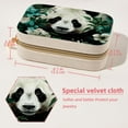 thumbnail image 5 of Panda Velvet Portable Necklace Holder with Removable Compartment - Earring Organizer, Jewelry Boxes, Organizer Box - Gift, 5 of 7