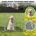 thumbnail image 3 of Caulitar 10 x 10FT Large Outdoor Dog Run Kennel, Heavy Duty Dog Pets Cage Galvanized Steel Dog Fence Dog Enclosure Playpen with Waterproof Cover, 3 of 9