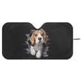 thumbnail image 3 of Xixirimido Car Windshield Sun Shade Foldable Sunshade Front Window Cover Sun Visor for Trucks SUVs Sedan Universal Car Interior Accessories, Beagle Dog Black, 3 of 8