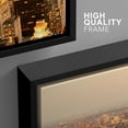 thumbnail image 4 of PixonSign Framed Canvas Print Wall Art Set Aerial View New York City Dusk Urban Architecture Photography Realism Scenic Landscape Decorative Colorful Multicolor for Bedroom - 16"x24"x3 Black, 4 of 5