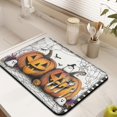 thumbnail image 3 of Halloween Dish Drying Mat Evil Lantern Pumpkin Halloween Spider Web Kitchen Drying Mat Non Slip Foldable Washable 18x24 Inch Dish Drying Pad for Halloween Accessories Countertops, 3 of 7
