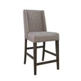 thumbnail image 3 of Pemberly Row Farmhouse Wood/Linen Fabric Counter Chair in Brown/Gray, 3 of 4