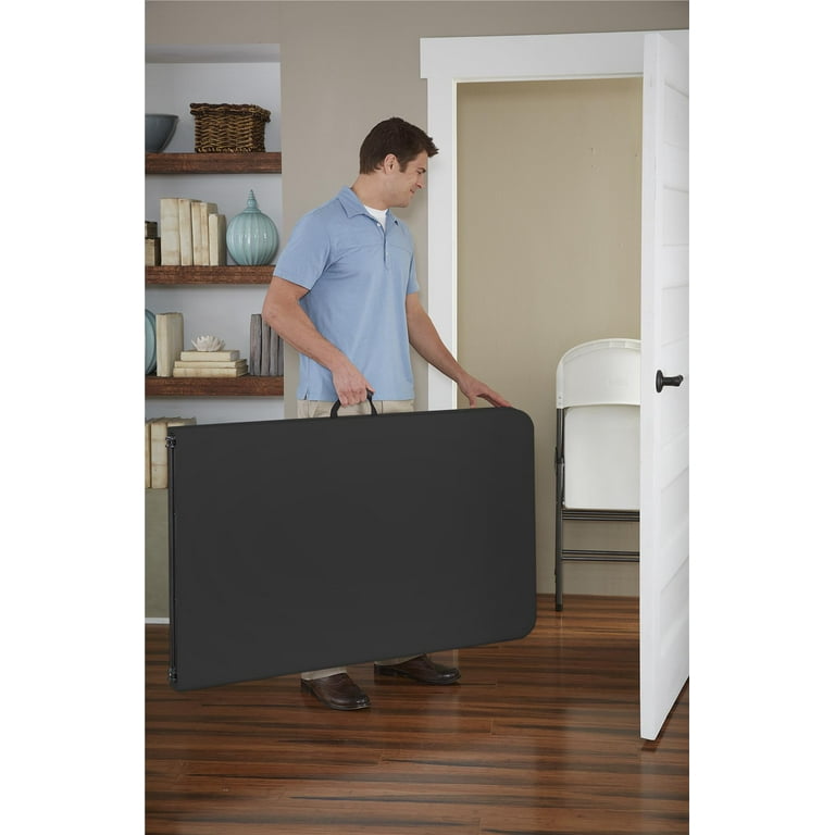Cosco Heavy Duty Foot Foldable Large Dimensions Table, Black
