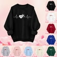 thumbnail image 6 of vigerkar Womens Sweatshirt Cute love Graphic Shirts Long Sleeve Crew Neck Pullovers Lover Gifts (Black, XXL), 6 of 9