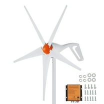 KFFKFF Wind Turbine Generator 500W, 12V Windmill Kit, Quintuple-Blade Power Producer with MPPT Regulator, Modifiable Windward Orientation & 2.5m/s Initiation Wind Velocity
