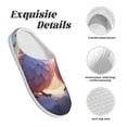 thumbnail image 5 of Picia Heart Sky Bird Couple for Women's Lamb-hug Comfy Fleece House Slippers Memory Foam, Slip-on House Shoes Indoor Outdoor-39/40, 5 of 7