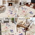 thumbnail image 5 of Spring Floral Area Rugs 6'x9', Washable Small Throw Rugs for Kitchen Dining room, Farmhouse Summer Botanical Flowers Indoor Outdoor Rug Non-Slip Low Pile Carpet Runner Reversible Floor Mats, 5 of 8