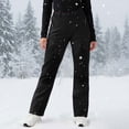 thumbnail image 2 of CheerKidz Kids Colorblocked Fleece Lined Ski Pants Water Repellent Outdoor Snow Pants with Reinforced Knees and Zippered Pockets for Active Boys and Girls Cold Weather Play(Black,12 Years), 2 of 9