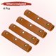 thumbnail image 4 of Uxcell 4Pcs Funda de Cuero con 3 Broches Metálicos para Maletas, Naranja Marrón, 4 of 7