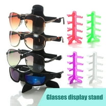 Eosunjian Glasses Display Stand 4 Sunglasses Organizer Stable Broken resistant Portable Eyewear Display Easy to Assembly Eyeglasses Sunglasses Storage Display Stand Home Use Black Haku