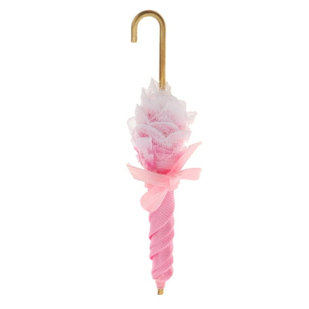 Sombrilla en miniatura de casa de muñecas Yotijar Decoración moderna de encaje para mujer 1/12