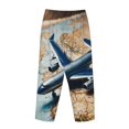 thumbnail image 5 of Daiia Airplane World Map Adventure Women's Sleep Pant with Pockets and Drawstring,Pajama Pants-XX-Large, 5 of 9