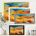 thumbnail image 4 of Boat At The Lake During Evening Glow VIII 32 in x 16 in Framed Painting Canvas Art Print, by Designart, 4 of 4