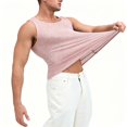 thumbnail image 3 of WIZUTIZ Men's Tank Tops Party Sequin Fishnet Hollow Out Sheer Breathable Tank Tops Camisole Waistcoat Nightclub Summer Sleeveless Top, 3 of 4